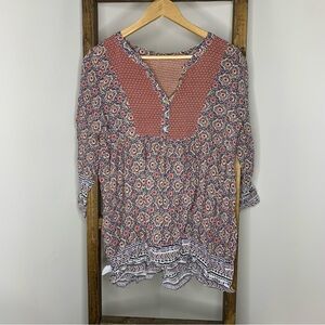 Easel Floral Patterned Women's Top M